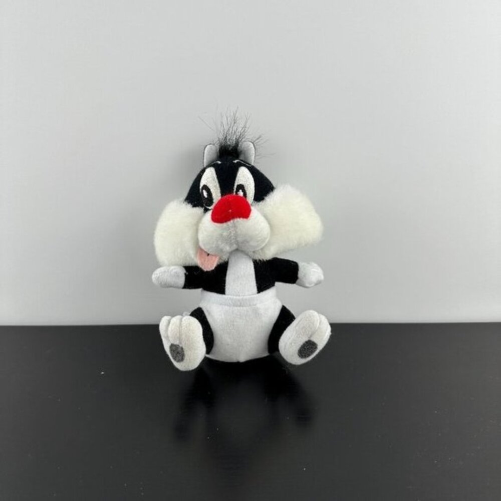 1999 Vinage Looney Tunes Lovables Baby Sylvester Plush Diaper Stuffed Animal